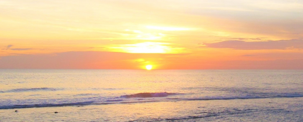 インド洋に沈む夕陽