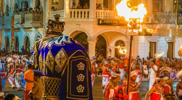 電飾した象と音楽隊、華麗なダンサーが彩る～熱狂する古都キャンディー エサラ・ペラヘラ1泊2日旅